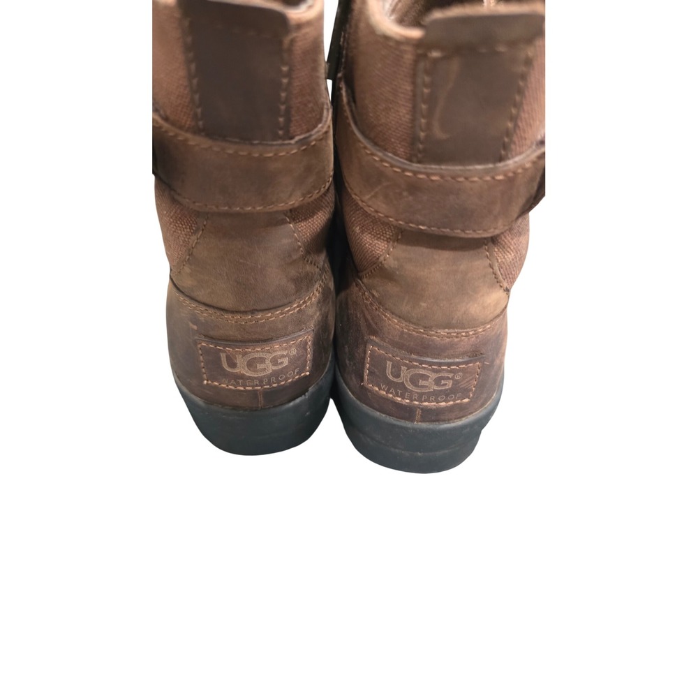UGG Simmens Waterproof Leather Boots Stout Brown 1095157 Womens 5.5 - Picture 3 of 6